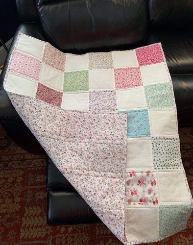 Handmade quilted patchwork lap - quilted,