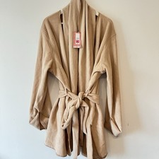 M&S Rosie for Autograph Dressing Gown With Scarf Size XL 20 22 Beige ROSE