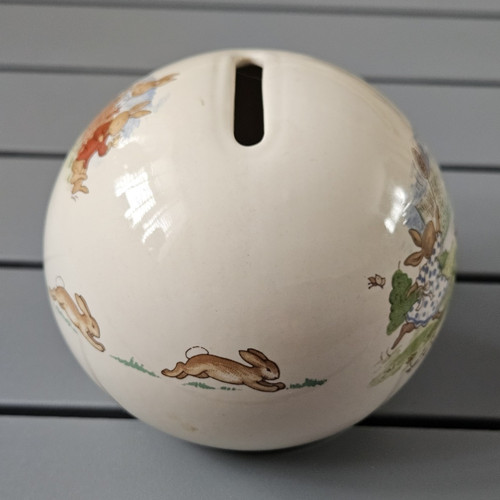 Round ceramic rabbit pictorial - round,