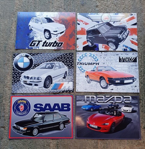 Retro cars metal - cars, 12"