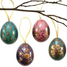 4 VINTAGE FLORAL EASTER EGG