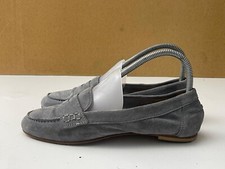 Cara London Women's Grey Leather Casual Loafers Shoes UK Size (4) EUR (37) D129