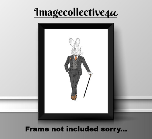 Rabbit animals pets a4 print - rabbit,