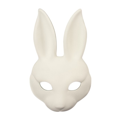 Realistic white rabbit mask - realistic,