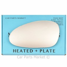 Left side Flat Wing mirror glass for Porsche Boxster 09-11 heated + plate
