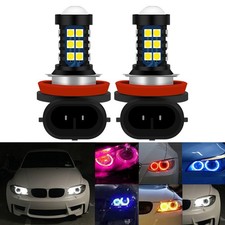 2 Pcs H8 LED Light Bulbs Angel Eyes Halo Ring For BMW E92 E91 E60 Plug and play