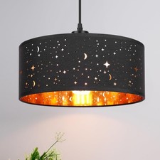 Black Star Cut Lampshade Gold