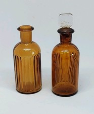 Vintage 2 Amber Glass  Small