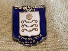 Vintage Huddersfield Town Supporters Club Enamel Football Badge NICE CONDITION