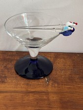 Cocktail Glass Vintage Blue