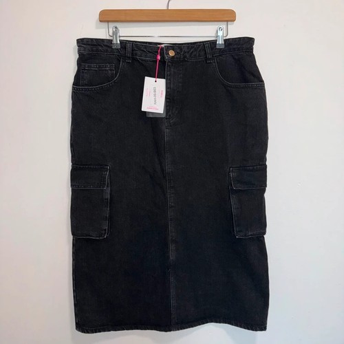 Savida black denim cargo - savida,