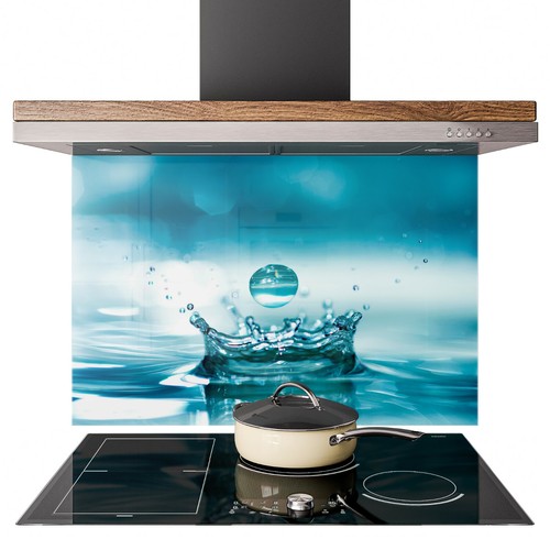 Glass splashback kitchen tile - splashback,