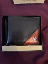 Men’s Genuine Leather Wallet – “I ❤️ Australia” Gift Box – Bi-Fold,Kangaroo Logo