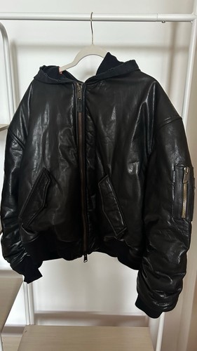 Balenciaga leather bomber - leather,