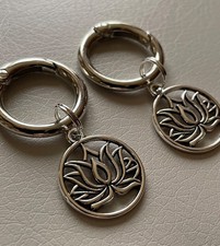 Lotus Flower Metal Boot Charms