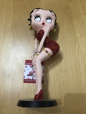 Betty Boop Red Glitter Dress Figurine 2019 King Features Syndicate + Label