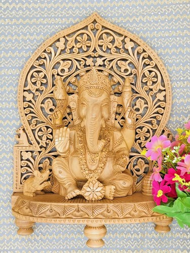 Ganesh ganesha wooden statue - ganesha,