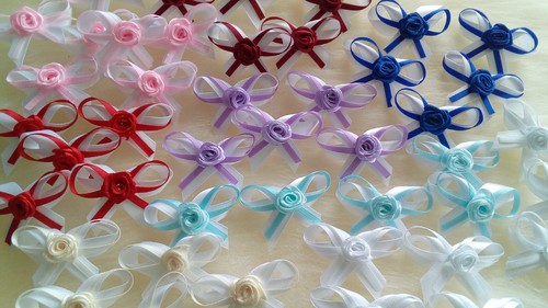 Satin ribbon bows with - bows, rose