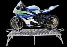 AliKat Lightweight Aluminium Folding Motorcycle Work Bench, Race Bike Bench