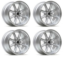 ULTRALITE TB 15" x 8J ET0 4x100 DISH SILVER MACHINED LIP ALLOY WHEELS JR19 Y3134