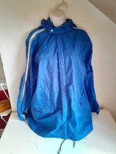 Vintage 70s Retro Blue Cagoule Lightweight Windbreaker Jacket Size Medium