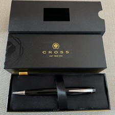 CROSS black gloss ballpoint pen new boxed 