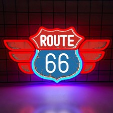 UV Printed Route 66 Neon Sign