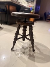 Antique Oak Wood Metal Claw