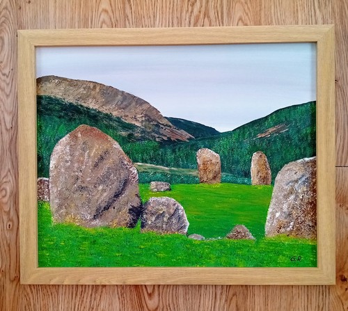 Original painting stone - original, of