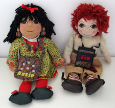 ROSIE AND JIM SOFT TOY RAG DOLLS TALKING 18" 1999