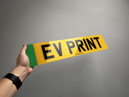 Printed number plate - printed,