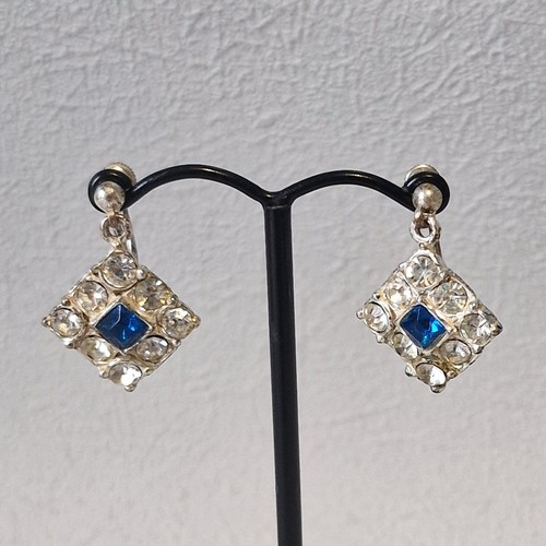 Vintage silver tone blue - vintage,