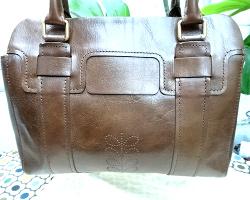 Orla kiely large leather grab - large,