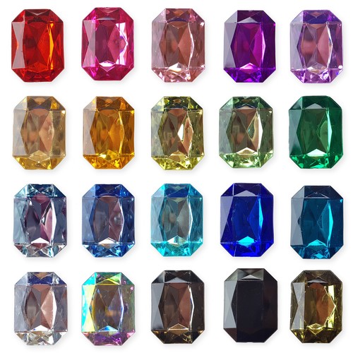Large 18x25mm emerald faceted - large,