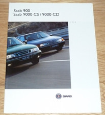 SAAB 900 9000 CS CD RANGE BROCHURE 1994 (2.0t 2.3t 2.5 V6 ). ENGLISH TEXT VGC