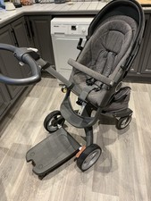 Stokke Xplory Travel System. Fully complete with Carry Cot, Winter Foot Muff