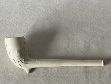 Vintage Unsmoked Acorn Oak Leaf Design Complete Clay Pipe Cutty Shape Bowl #58