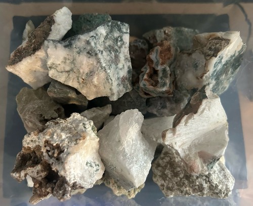 Green moss agate rough - agate,