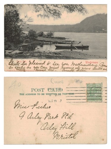 Vintage postcard ferry - postcard,
