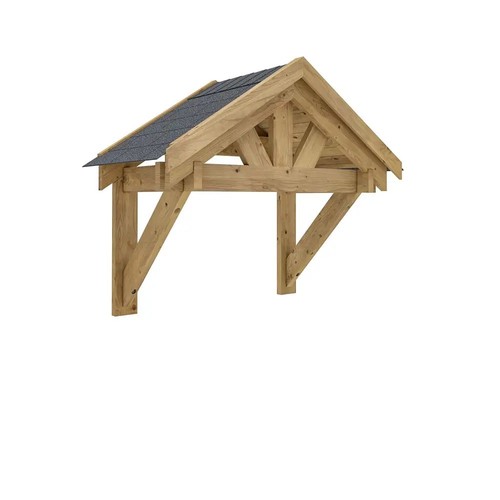 Wooden porch canopy 6x0 8m - wooden,