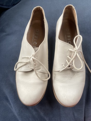 Office cream nubuck lace ups - office,