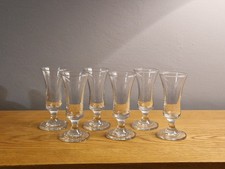 6 Vintage Clear Glass Cordial Goblets – Set of 5 – Mid-Century Style – 4.5" Tall