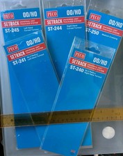 Empty Peco Setrack OO/HO Gauge Rail Packs / Sleeves 5 in total