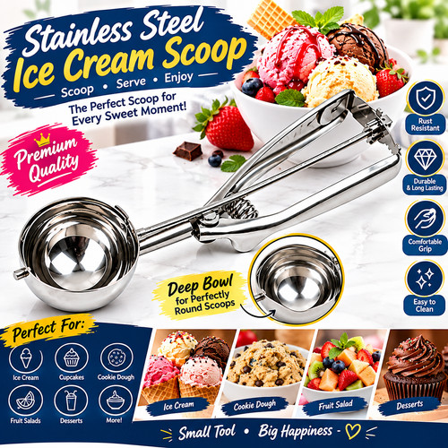 Stainless steel ice cream - steel,