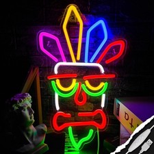 Tiki Mask Neon Led Sign Home