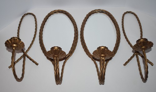 Gold twisted braid look - gold, wall