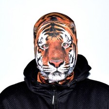 3D Effect Face Skin - Tiger Face - Fabric - Halloween Mask