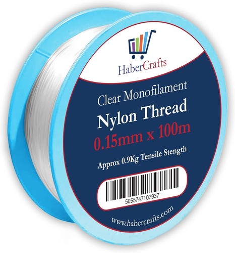 15mm clear nylon - clear, thread