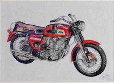 A4 Metal Sign Limited Edition BSA Rocket3 1969 ghosted