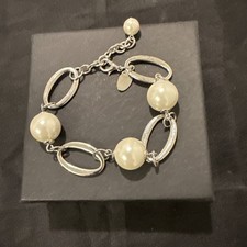 JON RICHARD Faux Pearl Silver